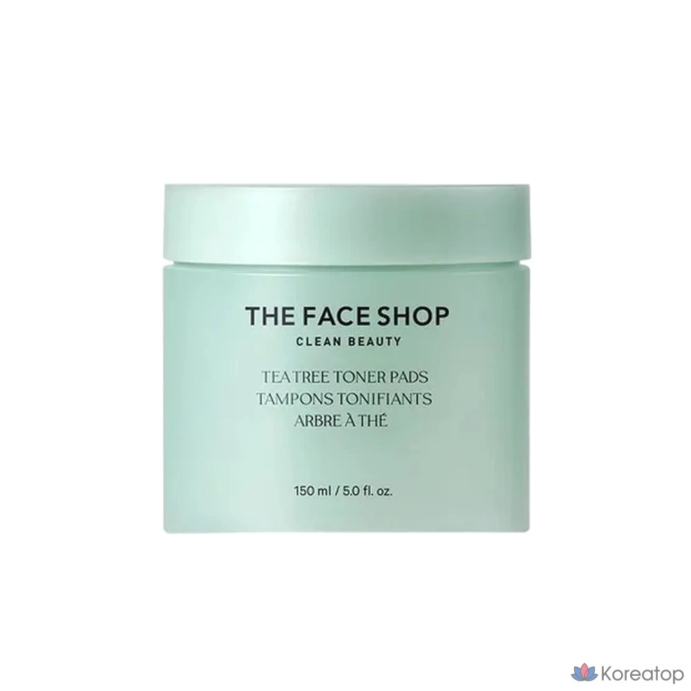 Тонер-подушечки The Face Shop с маслом чайного дерева, 70 листов, 1 упаковка.