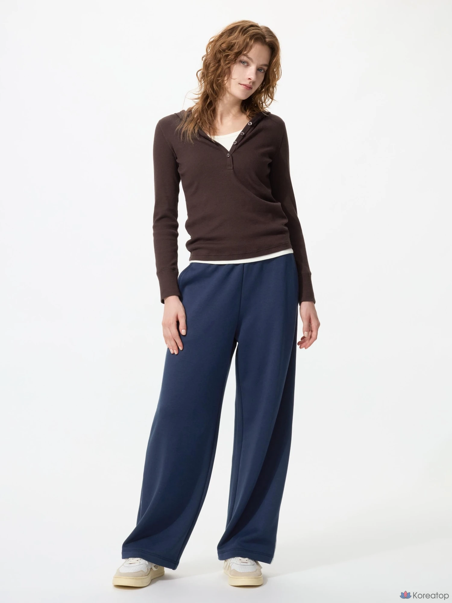 Брюки Uniqlo Warm Boa Sweat Wide Pants, длина 69–72 см