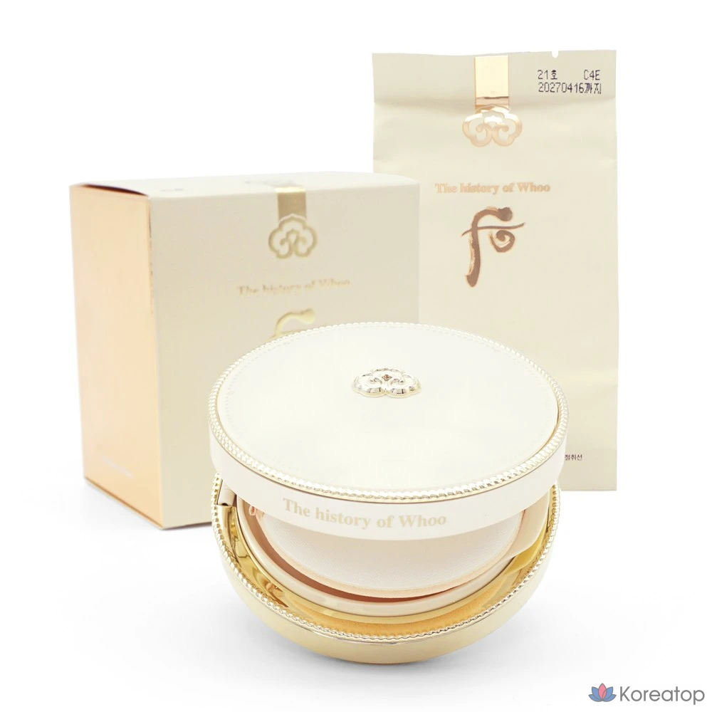 Тональная основа The Whoo Gongjinhyang Mi Luxury Golden Cushion, сменный блок, № 23, 1 шт., 13 г