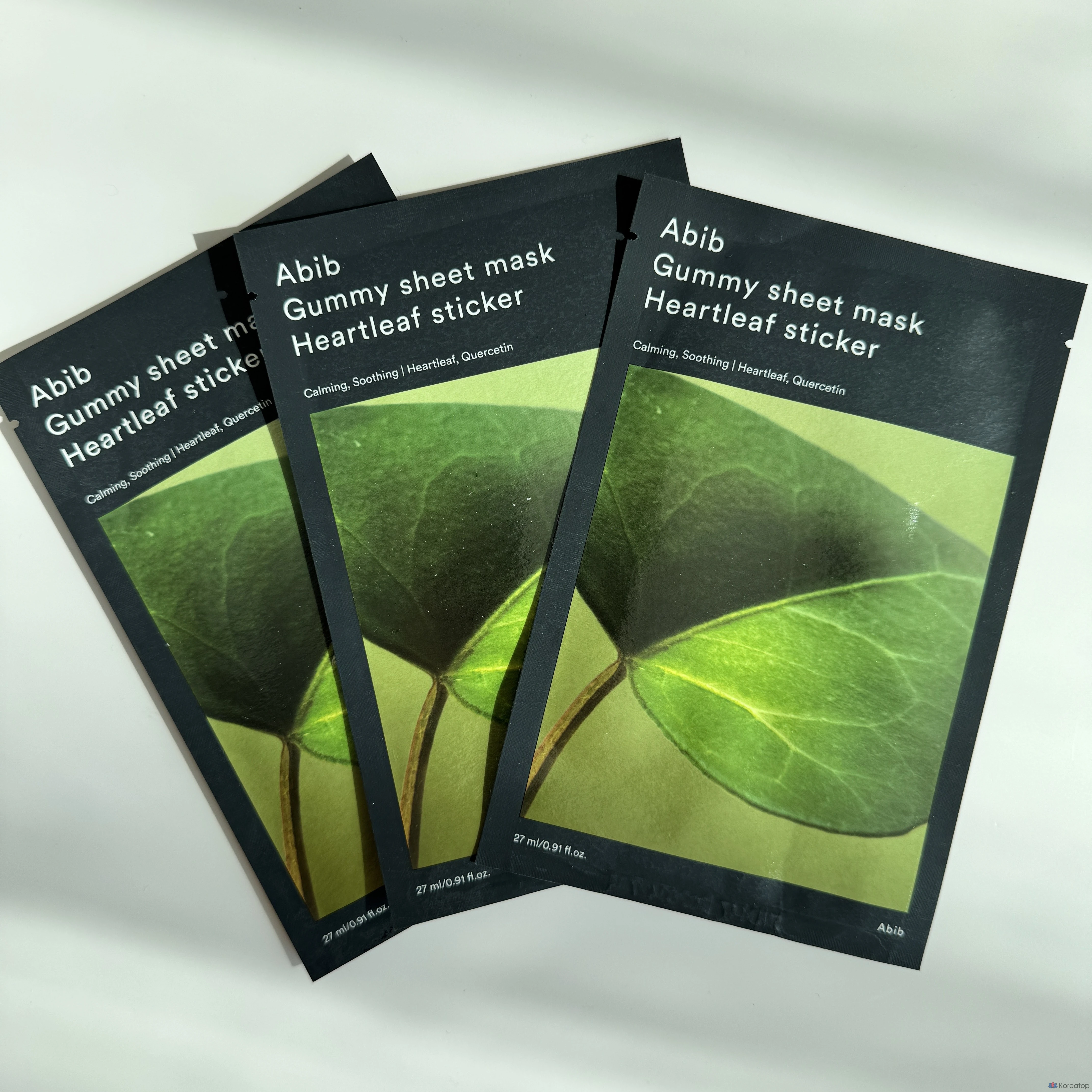 Наклейки на маску-салфетку Abib Gummy Sheet Mask Heartleaf Sticker, 1 упаковка, 3 упаковки