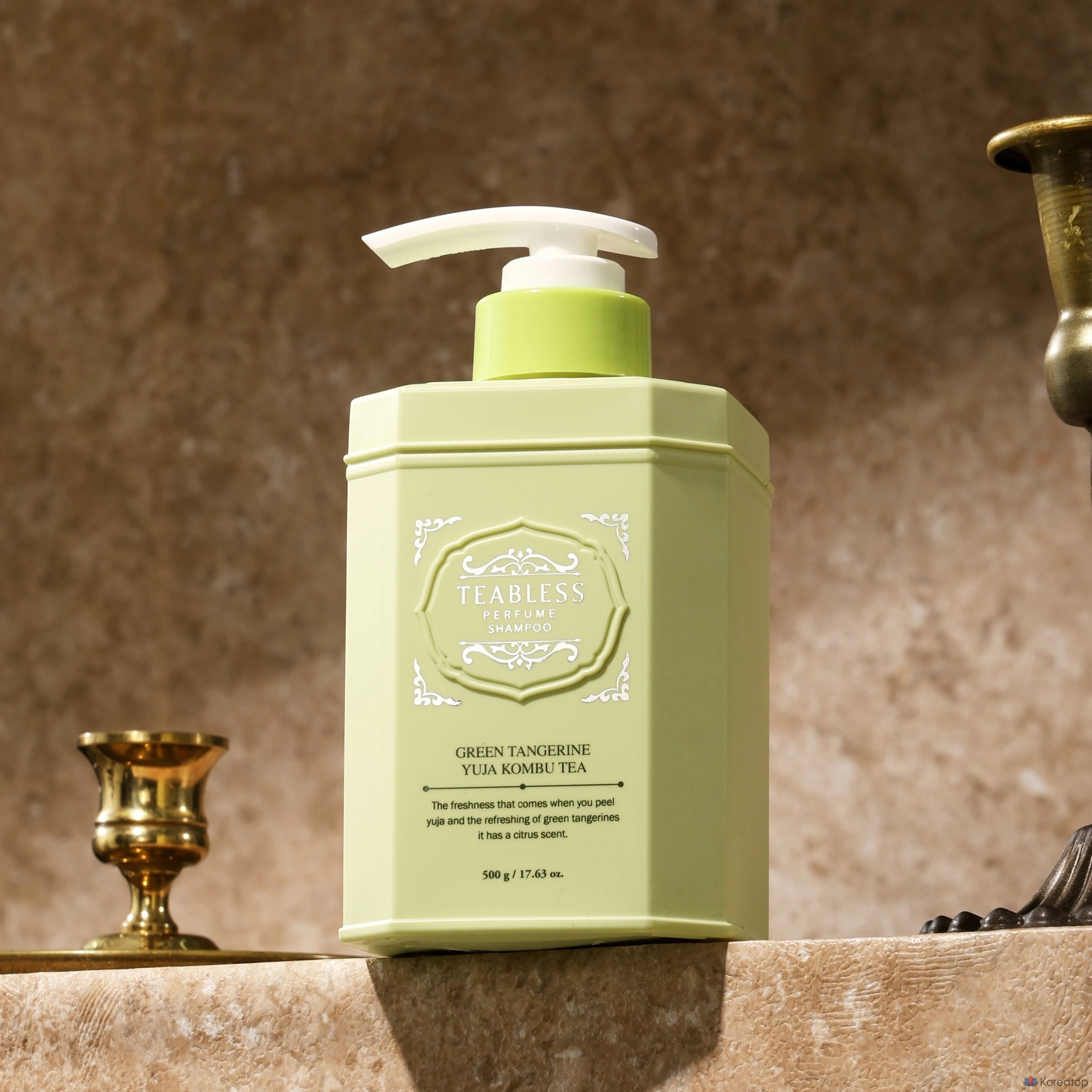 Парфюмированный шампунь TEABLESS против выпадения волос Combuti с зеленым мандарином и юдзу, 500 г, 1 упаковка.