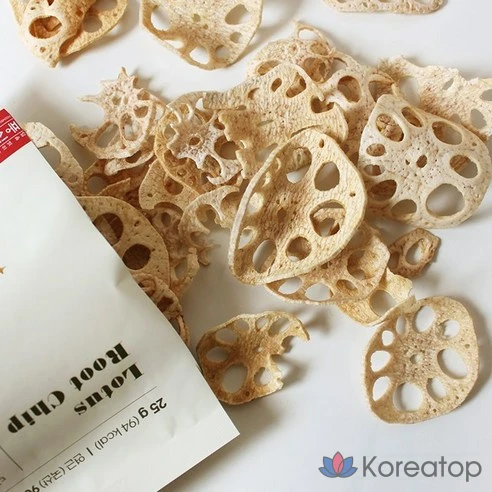 Poongsimdang Lotus Root Chips веганская здоровая закуска без сахара и глютена
