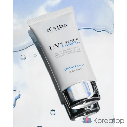 Ультралёгкий солнцезащитный крем для лица D&#039;alba Waterfull Essence Sun Cream SPF50+ PA++++, 50 мл