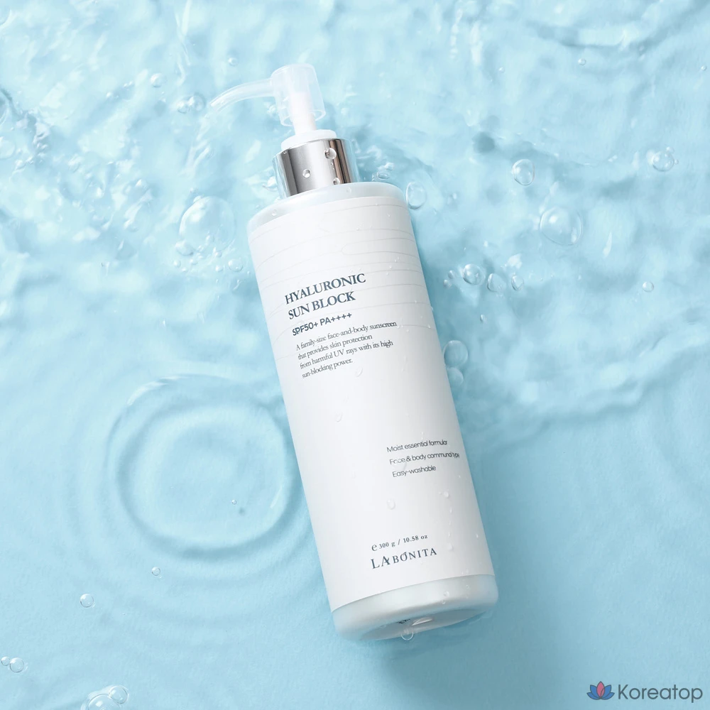 Солнцезащитный крем Labonita с гиалуроновой кислотой, 300 г, прозрачный, не отбеливающий, SPF50+PA++++, для всего тела, 1 шт.