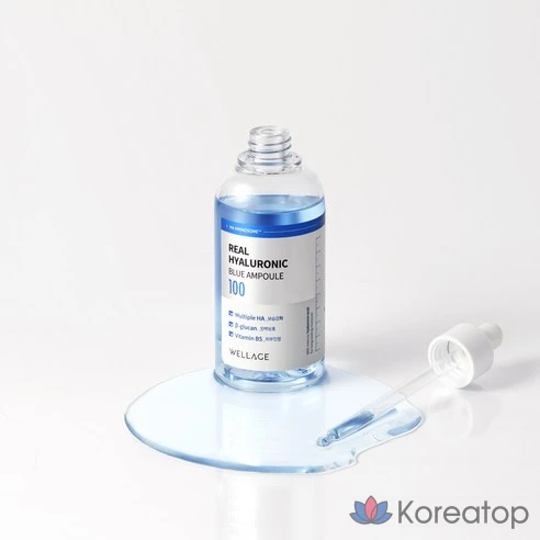 Wellage Real Hyaluronic Blue Ampoule  100 мл + 75 мл