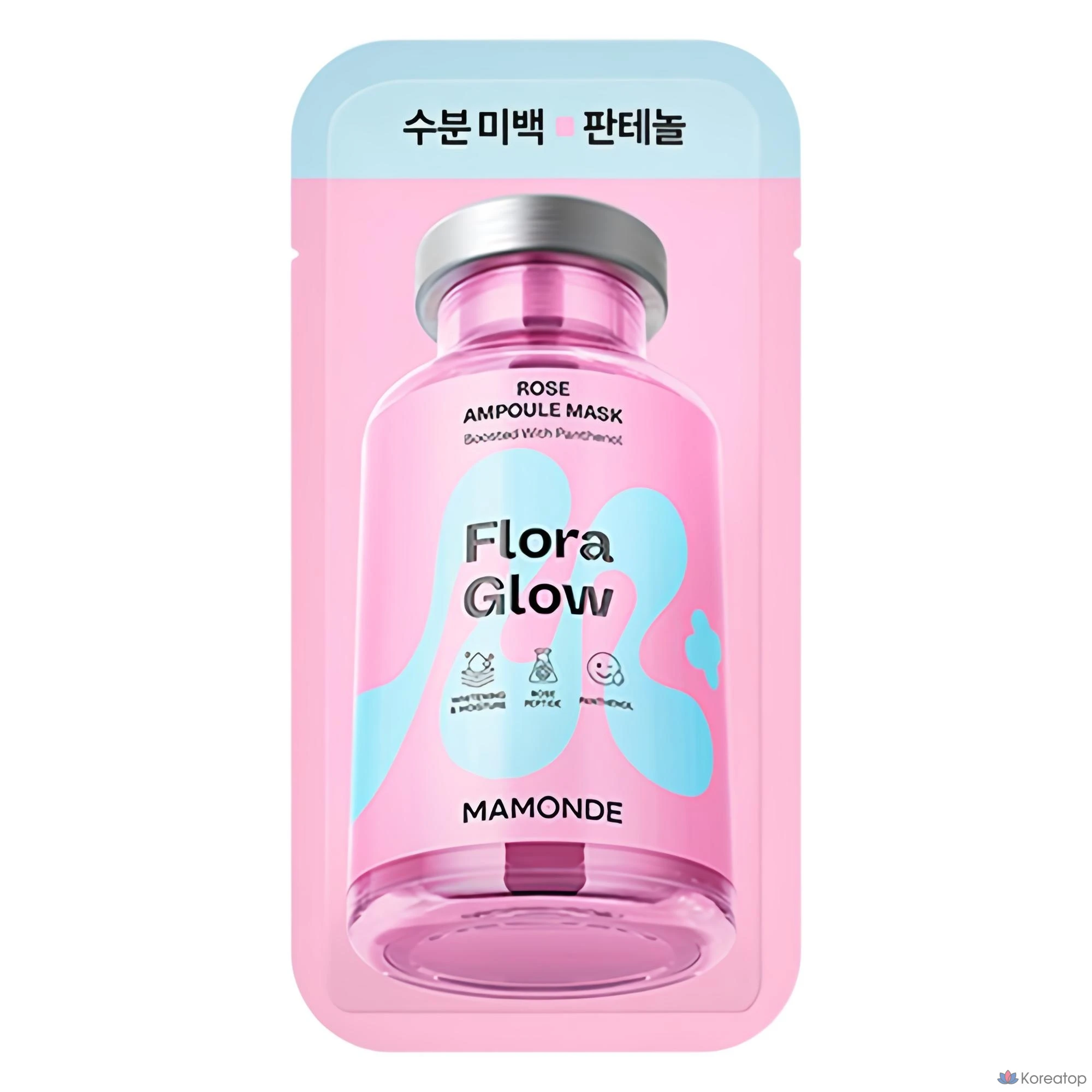 Набор ампульных масок Mamonde Flora Glow Rose, 23 мл, 1 шт., 1 упаковка.