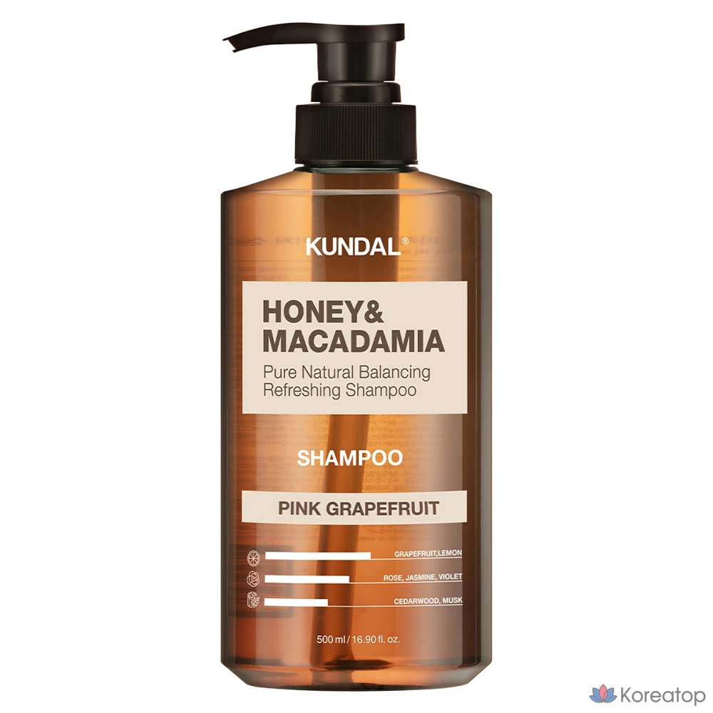 Шампунь Kundal Nature с ароматом розового грейпфрута, 500 мл, 1 шт.