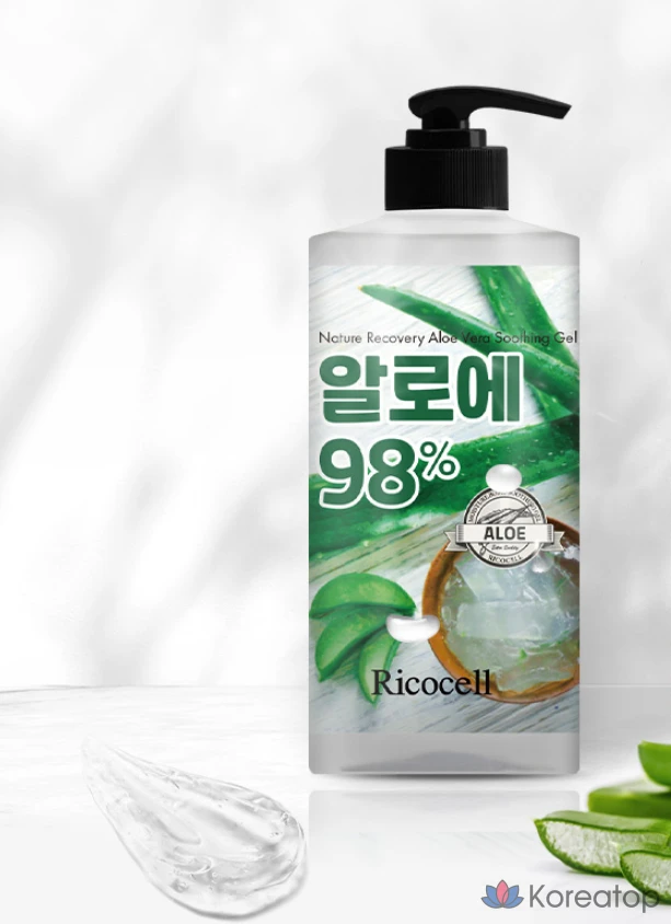 Успокаивающий гель с алоэ вера Ricocell Nature Recovery EX, 1 л, 1 шт.