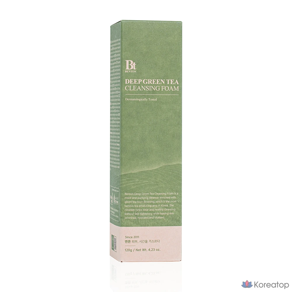 Очищающая пенка для лица Benton Deep Green Tea, 1 шт., 120 г