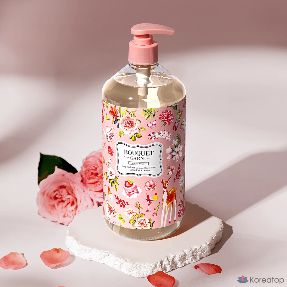 Гель для душа Bouquet Garni Deep Perfume Volume Body Wash White Musk, 1 л, 1 шт.