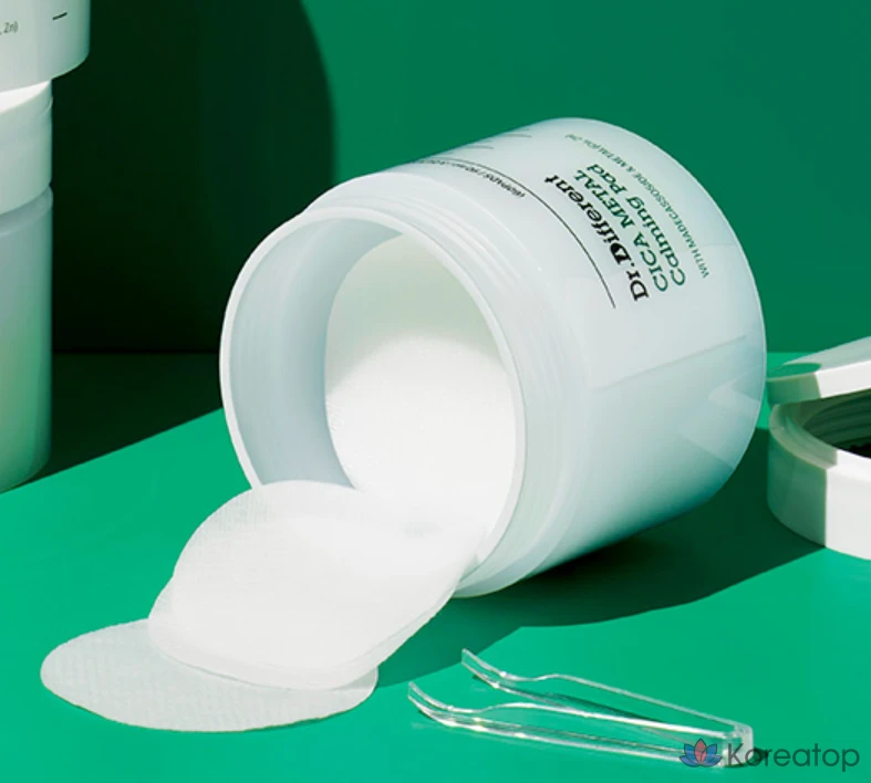 Успокаивающие металлические подушечки Dr. Different Cica, 90 мл, 60 листов, 1 упаковка.