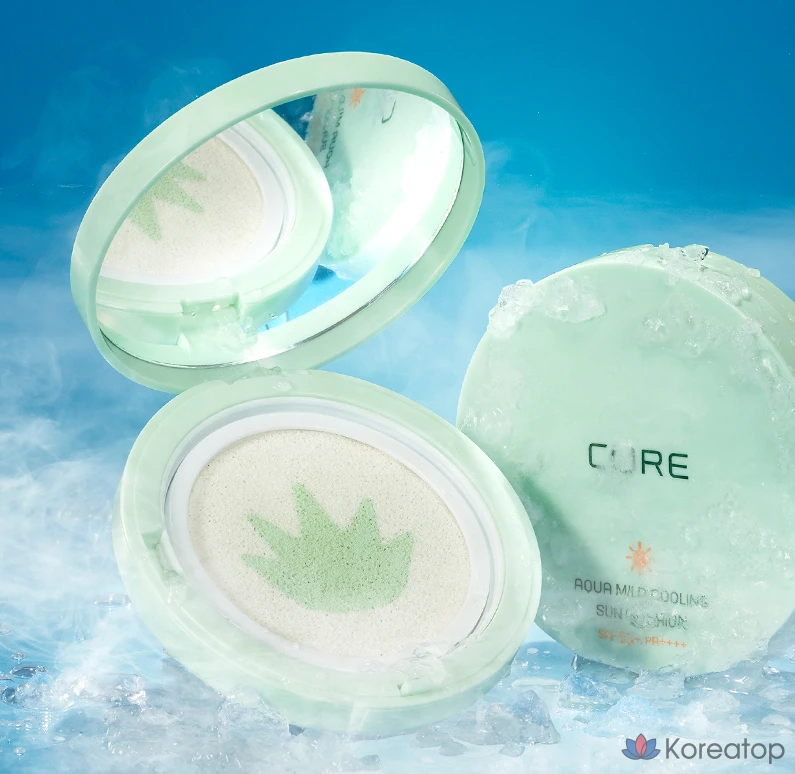 Солнцезащитный кушон KIM JEONG MOON Aloe La Sense Loe Cure Aqua Mild Cooling Sun Cushion SPF50+ PA++++ Refill, 25 г, 1 шт.