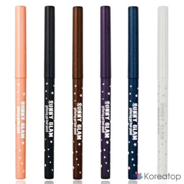 Подводка для глаз Prorance Sunny Glam Glittering Gel Liner Pencil Auto, оттенок 3 Brown, 1 шт.