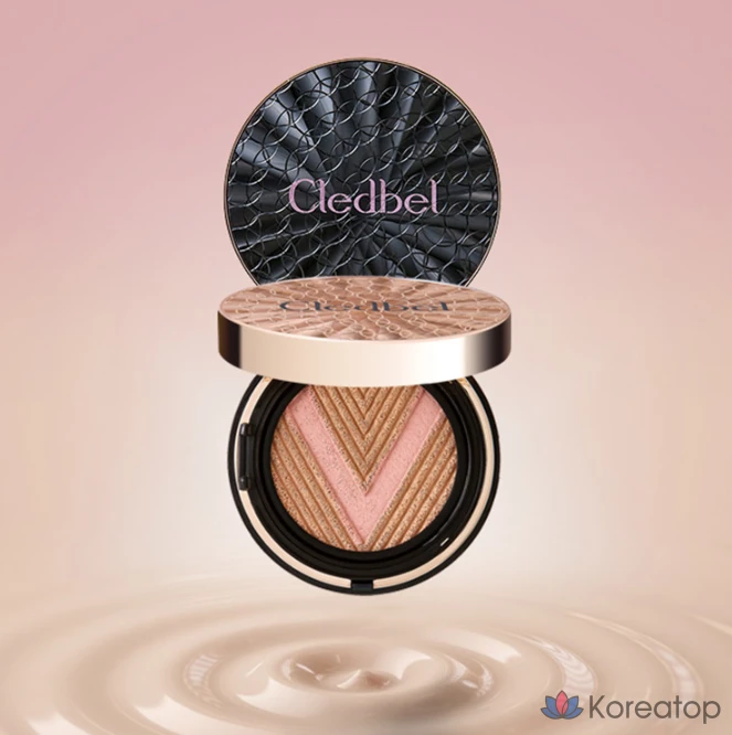 Набор Cledbel Glow Power Lift V Rose Gold Cushion Foundation 13 г + сменный блок 13 г + спрей Rose Mist 100 мл, № 21, 1 шт.