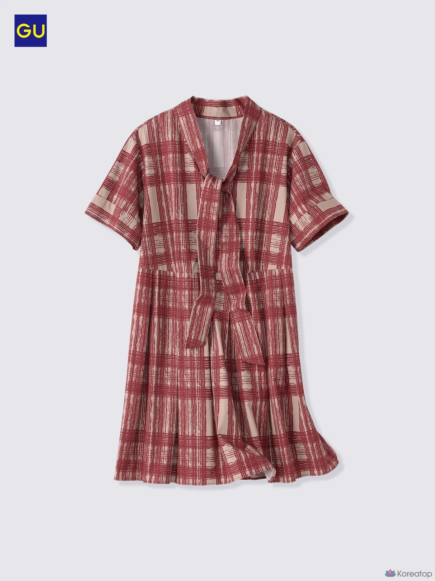 Платье Uniqlo Bow Tie Oversized с коротким рукавом