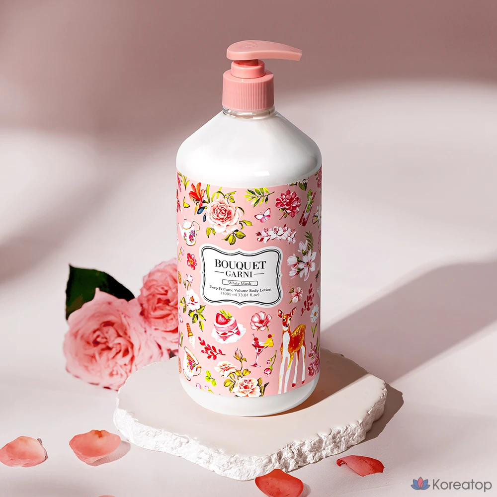 Лосьон для тела Bouquet Garni Deep Perfume Volume Body Lotion White Musk, 1 л, 1 шт.