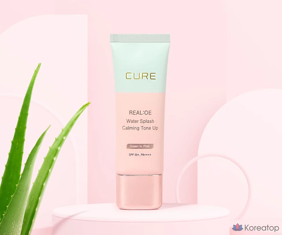 Солнцезащитный крем KIM JEONG MOON Aloe Lasence Loe Cure Realoe Water Splash Calming Tone-Up Sunscreen SPF50+ PA++++, 40 г, 1 шт.