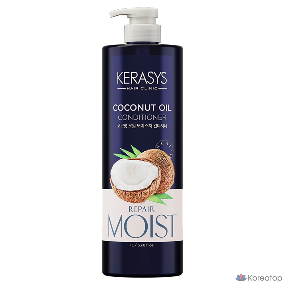 Кондиционер для волос KeraSys с кокосовым маслом, 1 л, 1 упаковка