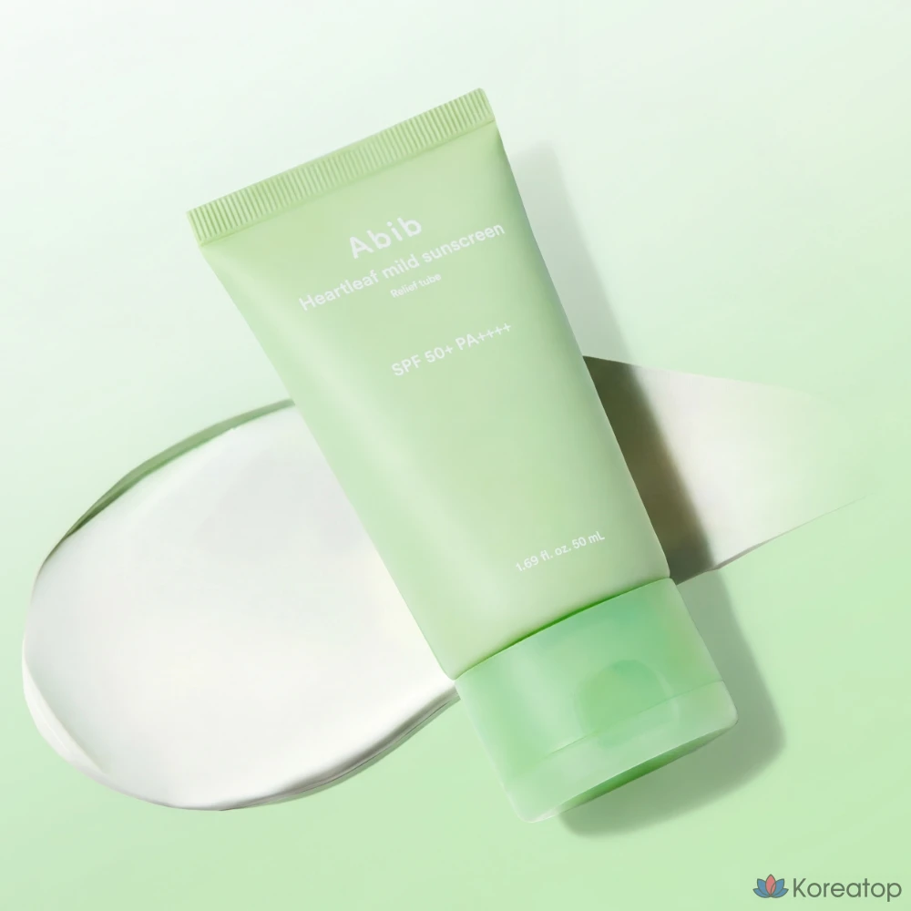 Солнцезащитный крем Abib Heartleaf Sunscreen Mild Relief Tube SPF50+ PA++++, 50 мл, 1 шт.