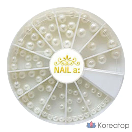 Набор для маникюра Wonjin Nail Stone Parts Set, 005 Необработанный цельный жемчуг, 1 шт.