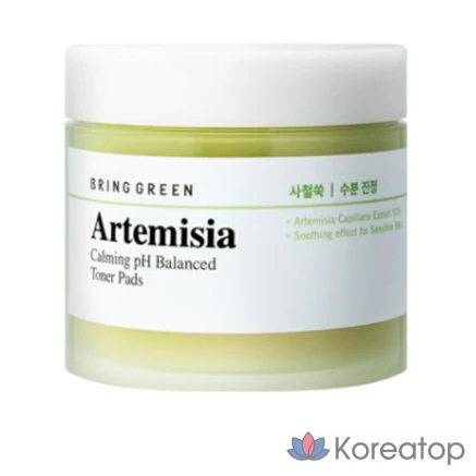 Успокаивающие слегка кислые тонизирующие подушечки Bring Green Sagebrush, 75 листов, 1 упаковка.