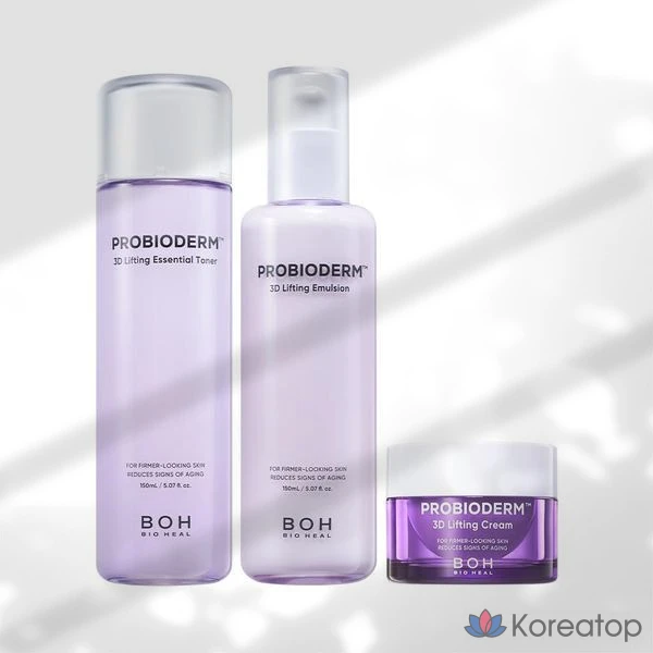 Bioheal Bo Probioderm 3D Lifting Skincare (тоник Essential Toner 150 мл + эмульсия 150 мл), 1 набор