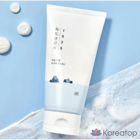 Очищающая пенка для умывания с морской водой Round Wrap 1025 Dokdo Cleanser, 150 мл