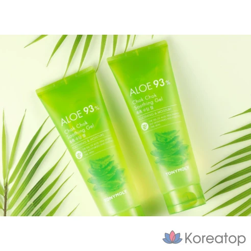 Tony Moly Алоэ гель для лица универсальный увлажняющий успокаивающий Корея Aloe 93% Chok Chok Soothing Gel, 250 мл