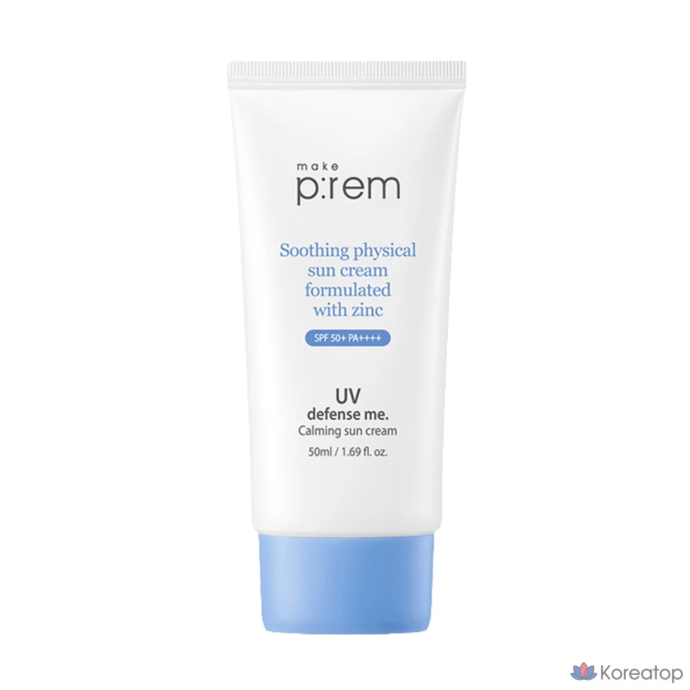 Солнцезащитный крем MAKE P:REM UV Defense Me Calming Sunscreen SPF50+ PA++++, 50 мл, 1 шт.