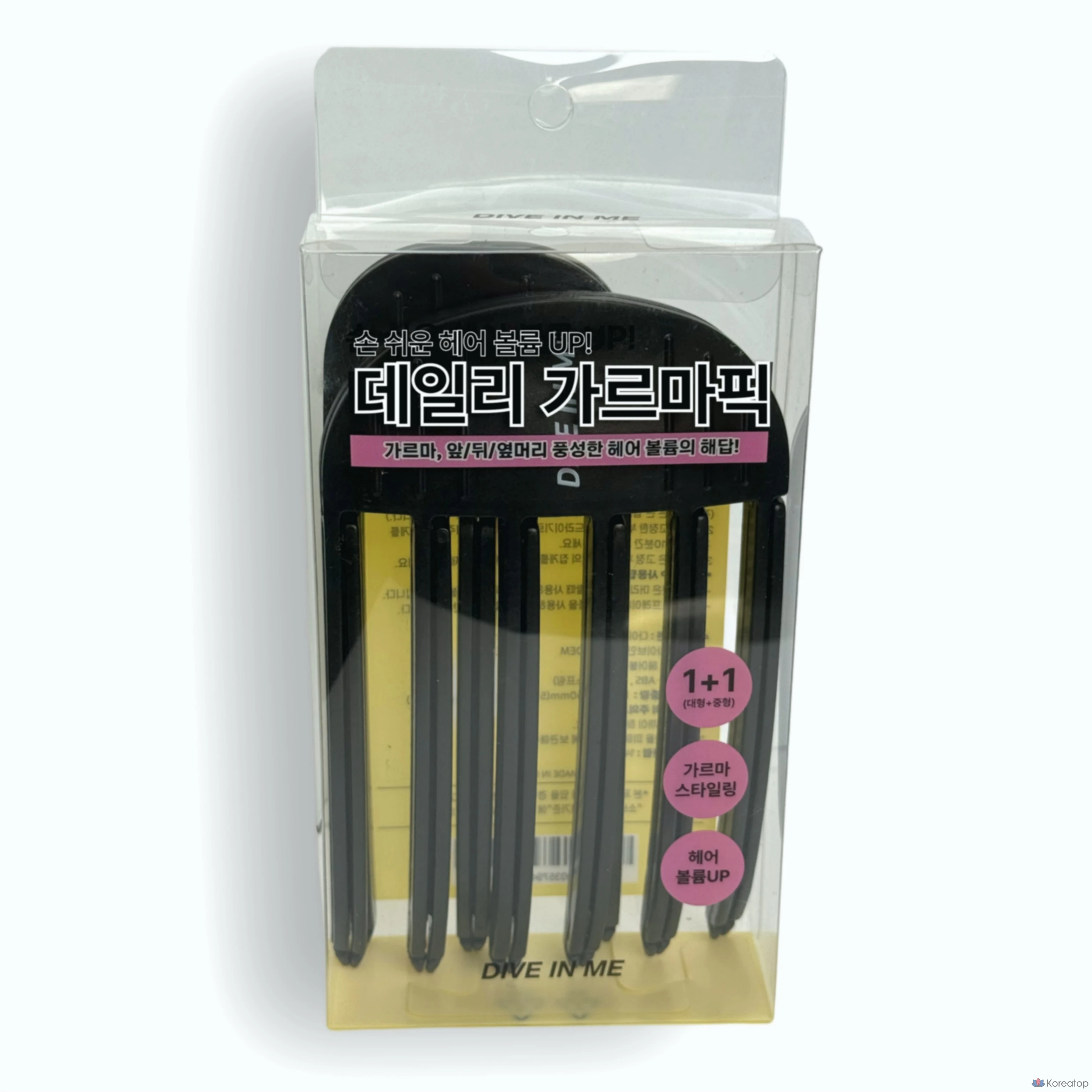 Заколки для фиксации и придания объема волосам Dive in Me Super Strong Hair Fixation Volume Clips, DASHU, набор из 2 штук, черные., фото 3