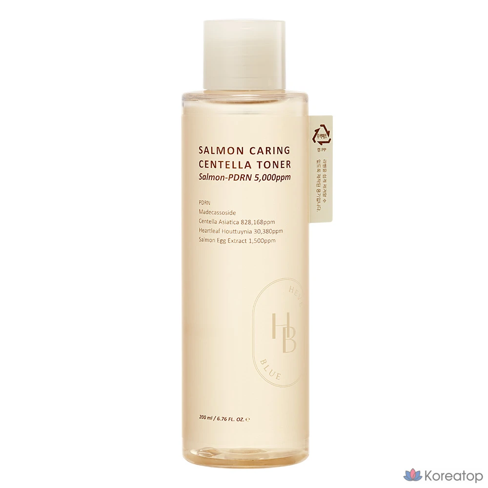 Тоник для лица HEVEBLUE Salmon Caring Centella Toner, 1 шт., 200 мл