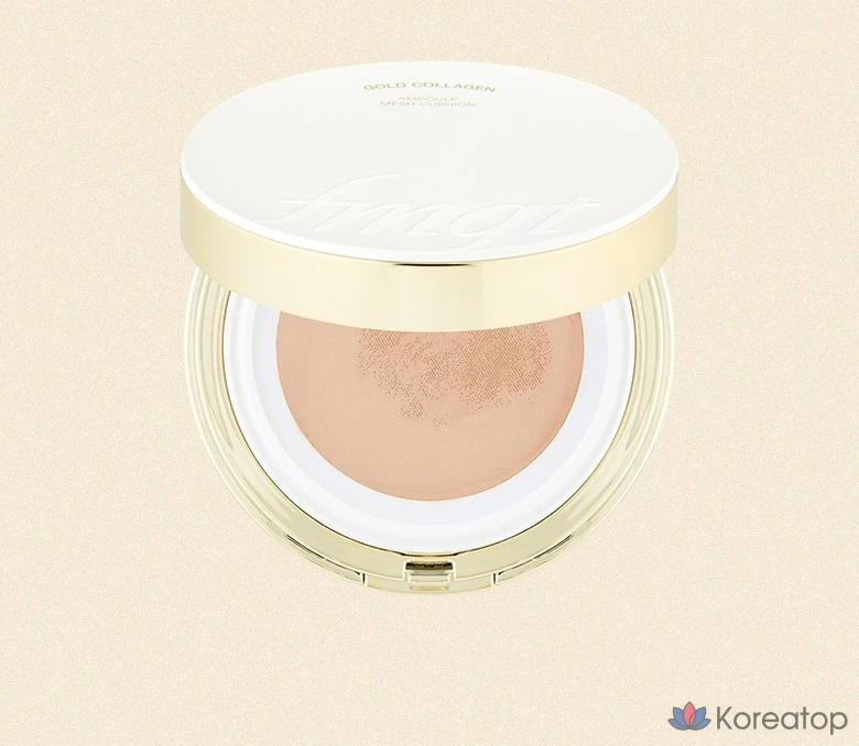 Сменный блок для тонального крема The Face Shop FMGT Gold Collagen Ampoule Mesh Cushion Refill, 13g, 201 Apricot Beige, 1 шт., фото 2