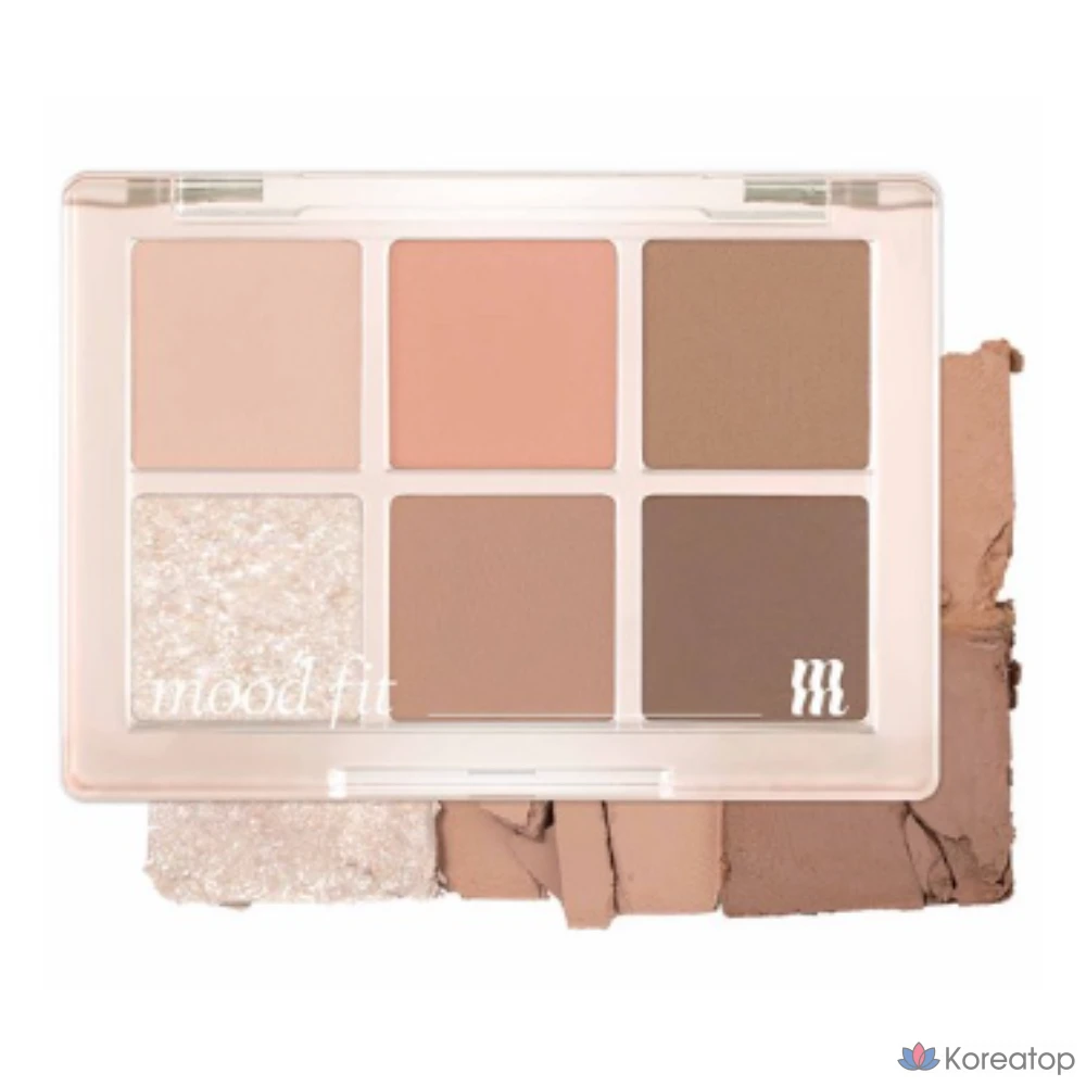 Палетка теней MERZY New Mood Fit, 5,4 г, NM1, сухая, смягчающая (коричневый абрикос), 1 шт.