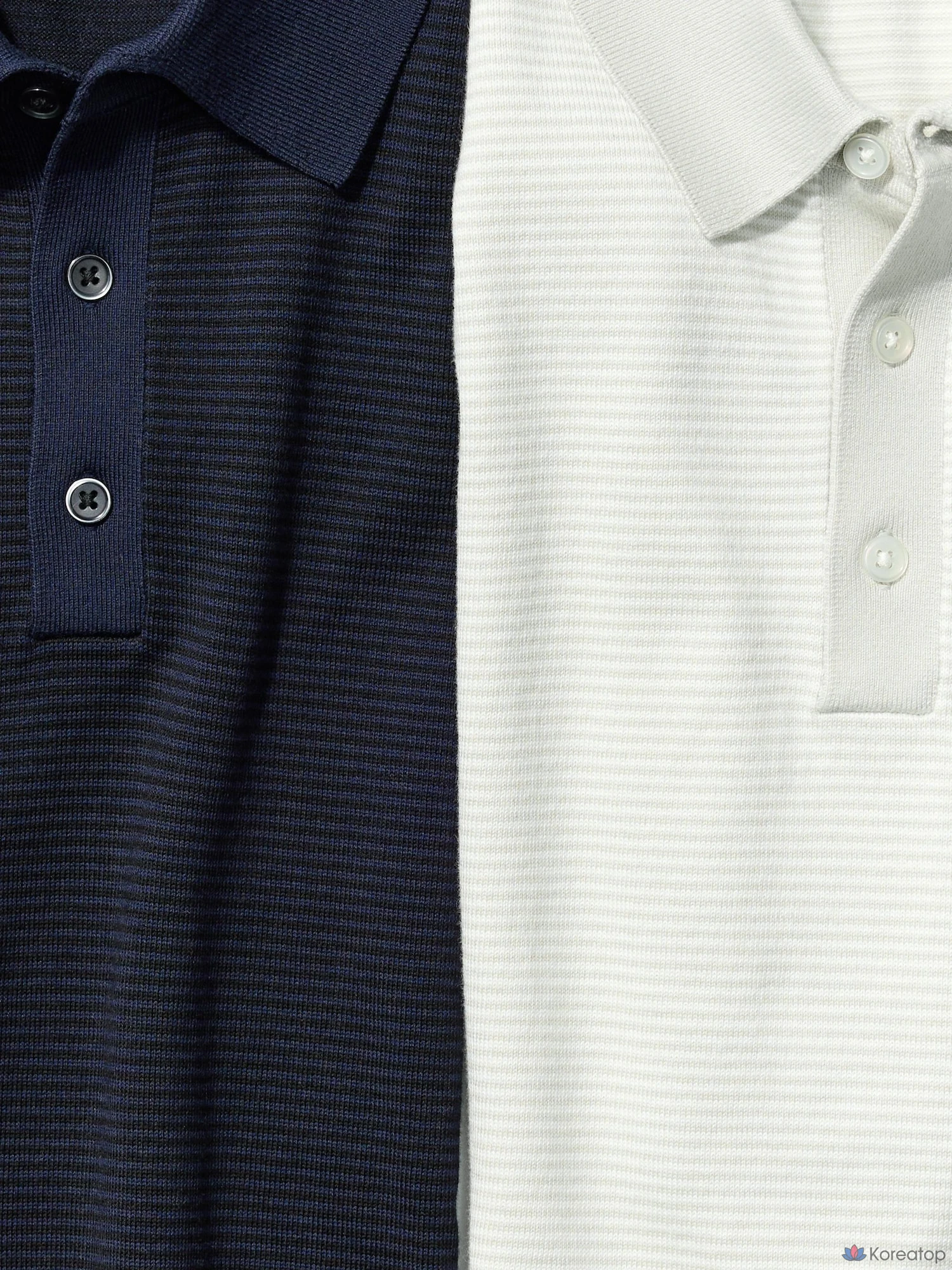 Свитер-поло Uniqlo Washable Knit Polo Sweater, короткий рукав, в полоску