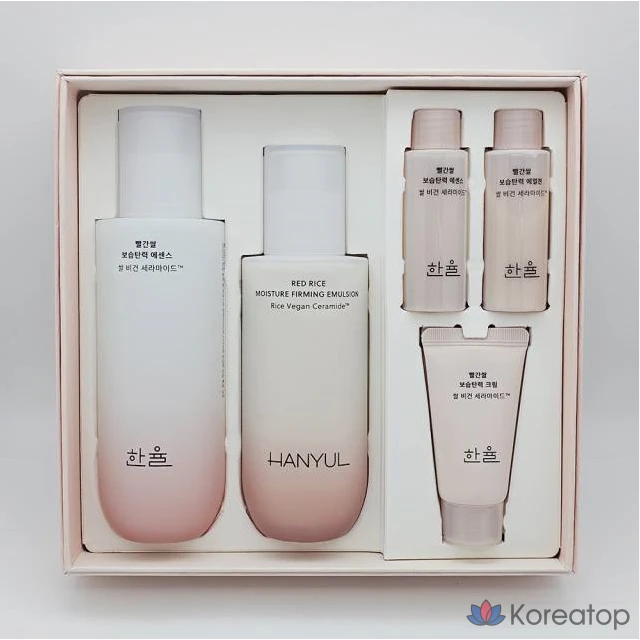Набор из 2 предметов Amorepacific Hanyul с красным рисом для увлажнения и повышения эластичности кожи, 1 комплект.