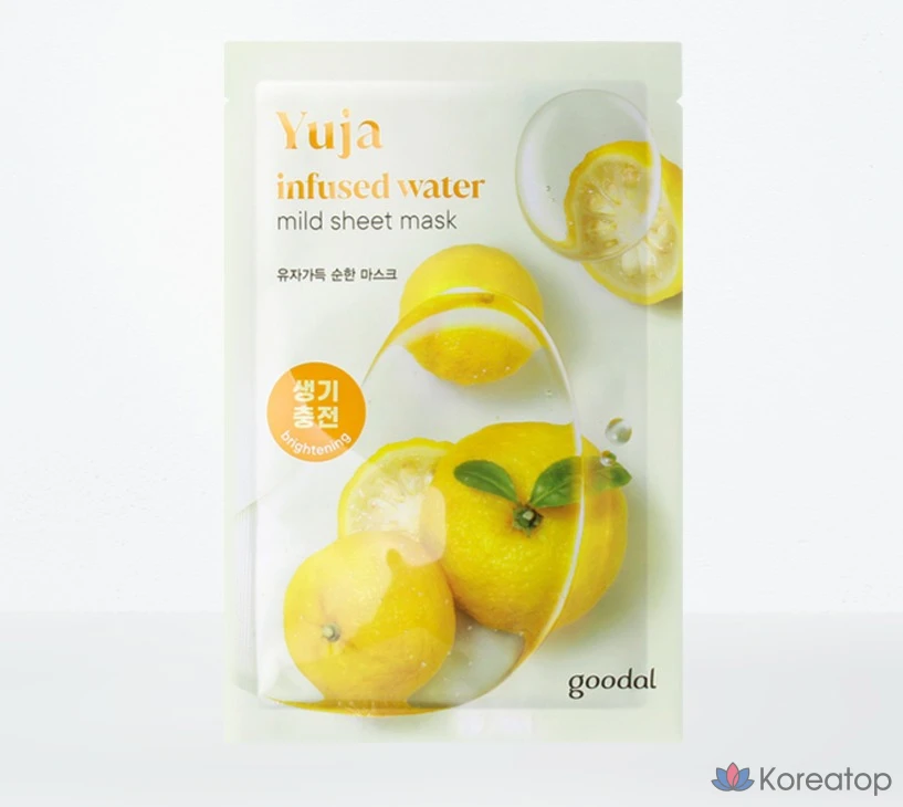 Нежная маска для лица Goodal с экстрактом юдзу, 1 упаковка, 5 штук., фото 2