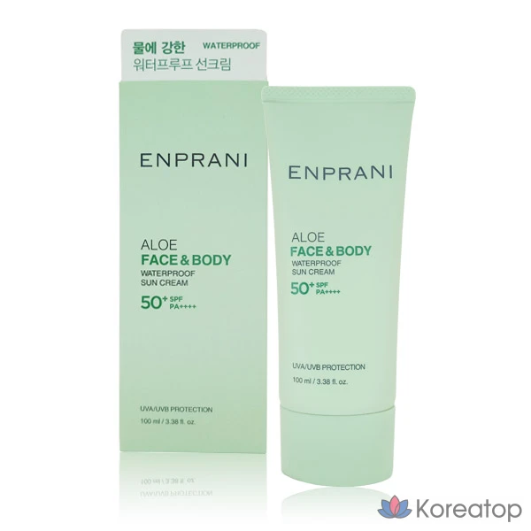 Солнцезащитный крем Enprani Aloe Waterproof Sun Cream, 100 мл, 1 шт.