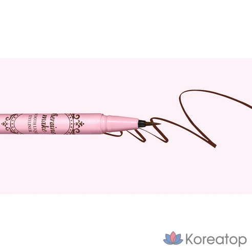 Жидкая подводка для глаз KissMe Heroine Make Smooth Liquid Eyeliner Super Keep Waterproof, оттенок 02 Темно-коричневый, 0,4 мл