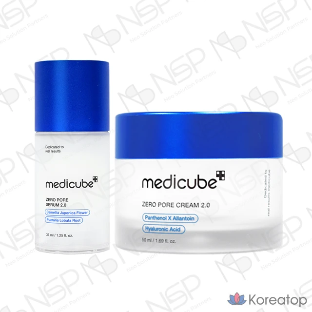 Medicube Zero Pore 2.0 Набор (2 вида) (Сыворотка + Крем), 1 ед., 87мл