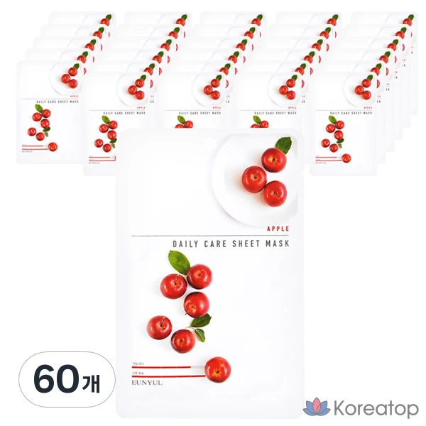 Тканевая маска для лица Eunyul Silver Apple Daily Care, 1 упаковка, 60 листов