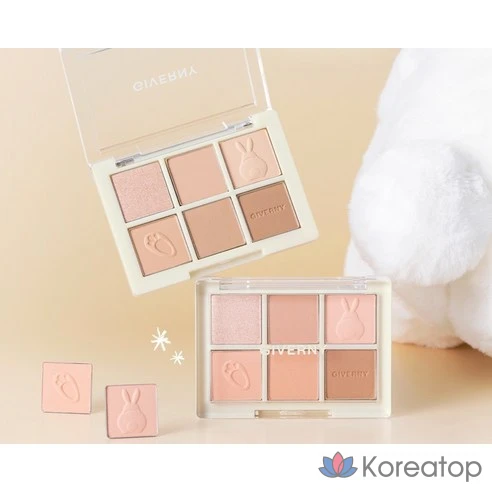 Палетка теней для век Giverny Soft Eye Palette оттенок 03 Lazy Beige