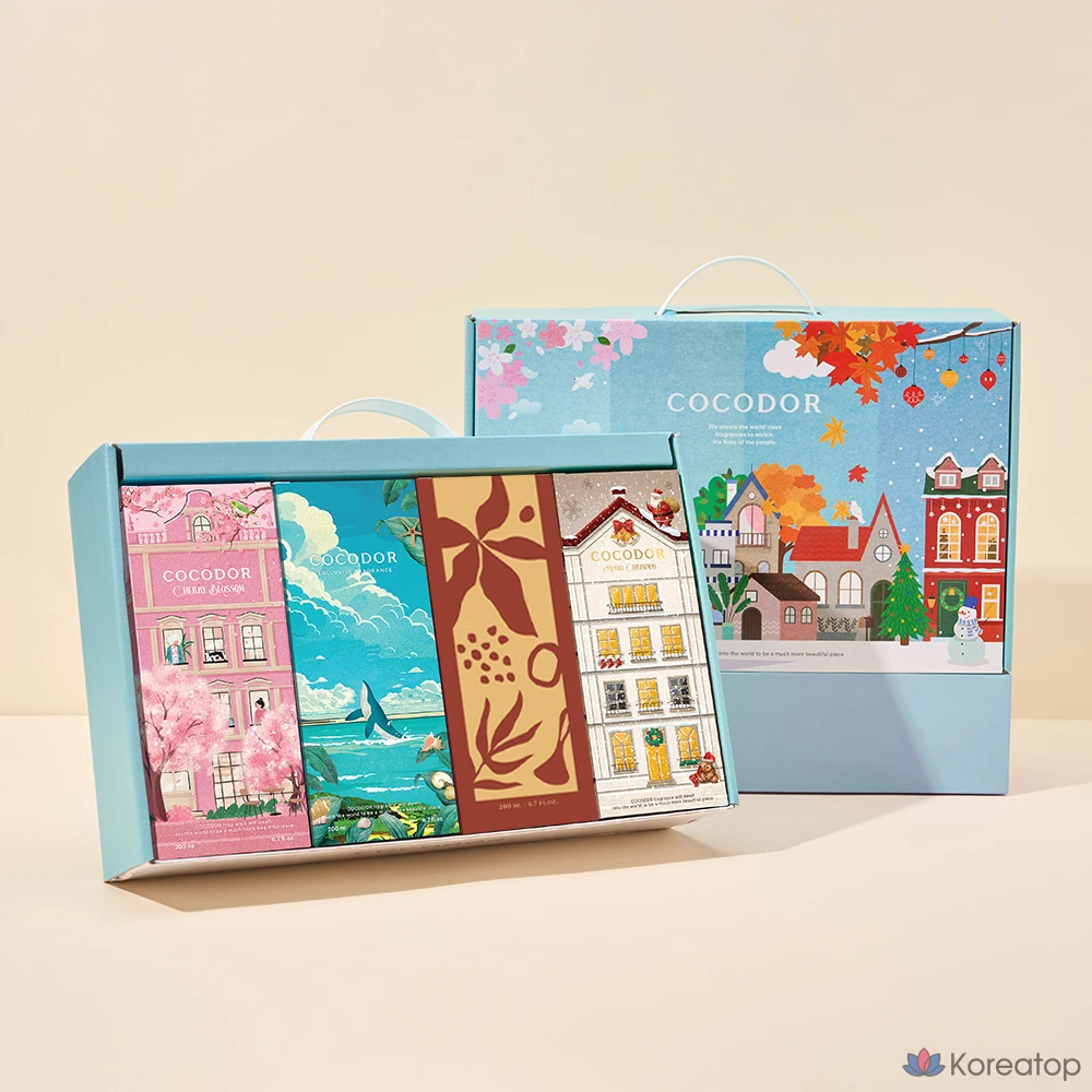 Диффузор для дома Cocodor Four Seasons Diffuser Set, Yangjae Flower Market, Oasis, Fig, Black Cherry, 1 шт.