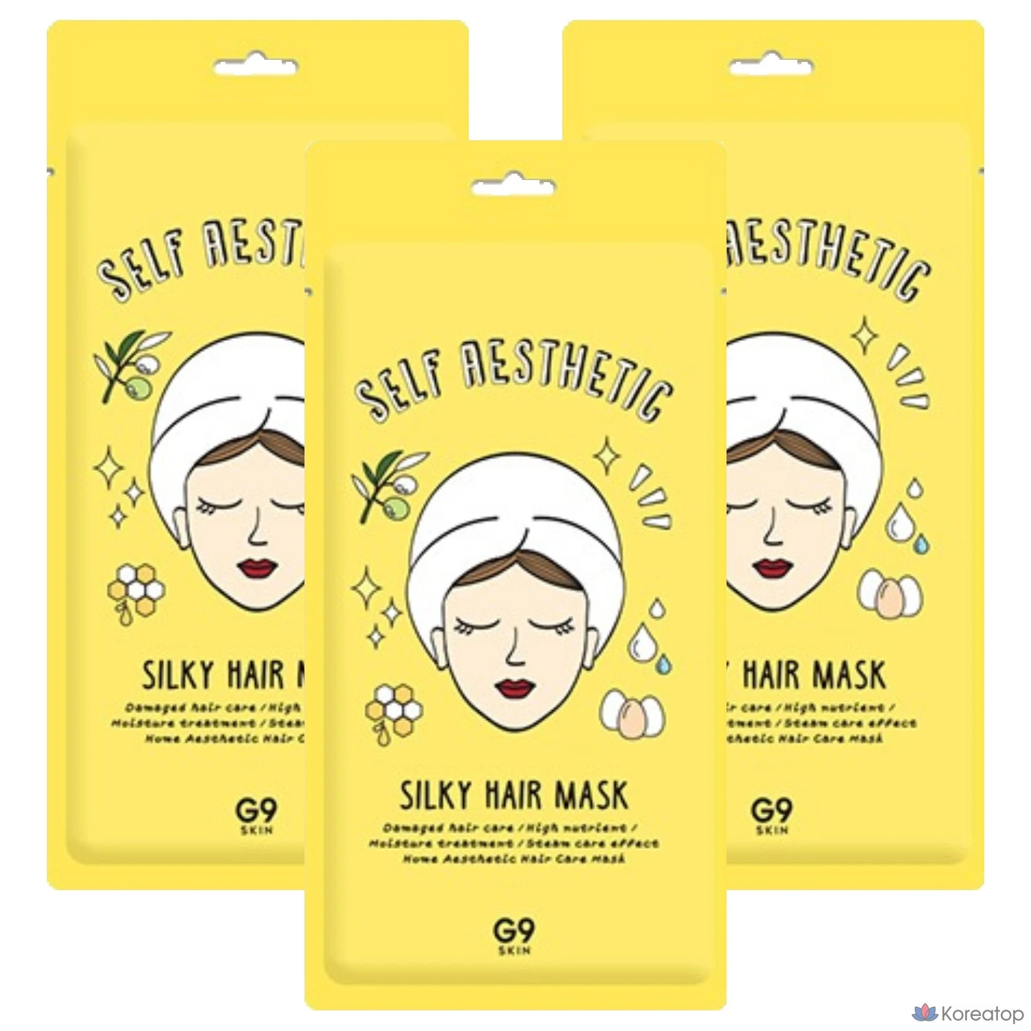 Маска для волос Gina Skin Self-Aesthetic Silky Hair Mask, 30 г, 3 шт.