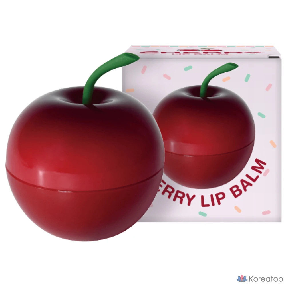 Увлажняющий фруктовый бальзам для губ PrettySkin, 1 шт., 9 г, вишневый.