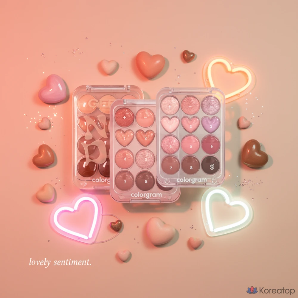 Палетка теней Colorgram Nuntorial Eye Palette, оттенок 05 Blossom + Coral is Love, 9.9 г, 1 шт.