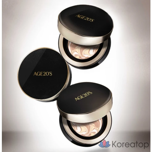 Кушон для лица AGE 20&#039;s Signature Pact Intense Cover SPF50+AGE 21 тон, тональный крем + набор для заправки 14 г х 2 упаковки, № 23