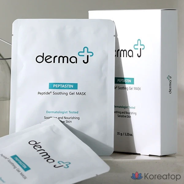 Успокаивающая гелевая маска Derma J Peptastine, 35 г, 5 штук, 1 упаковка.