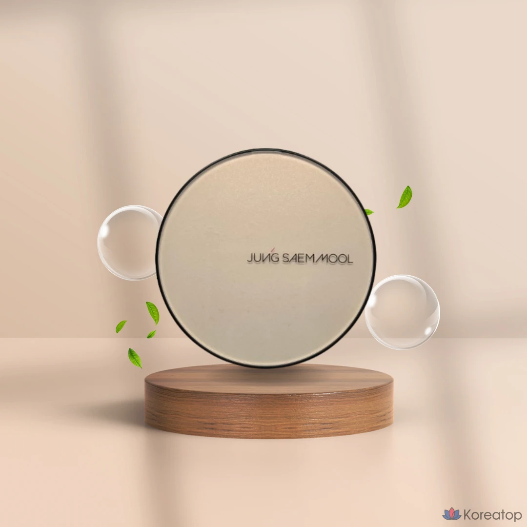Кушон-фонд Jungsaemmool Essential Skin Nuder Cushion Foundation, оттенок Fair Pink, 14 г + 14 г, 1 шт.