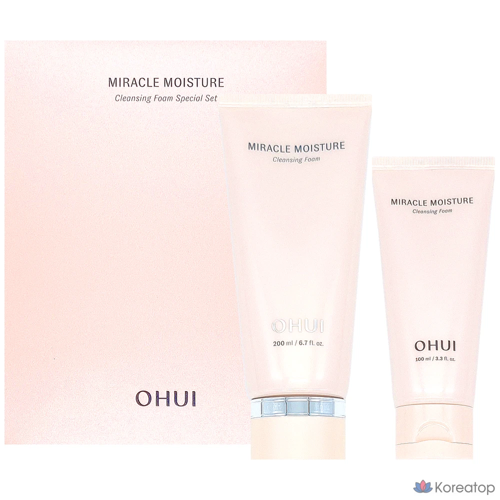 Набор очищающей пенки Ohui Miracle Moisture (200 мл + 100 мл), 1 шт., 300 г