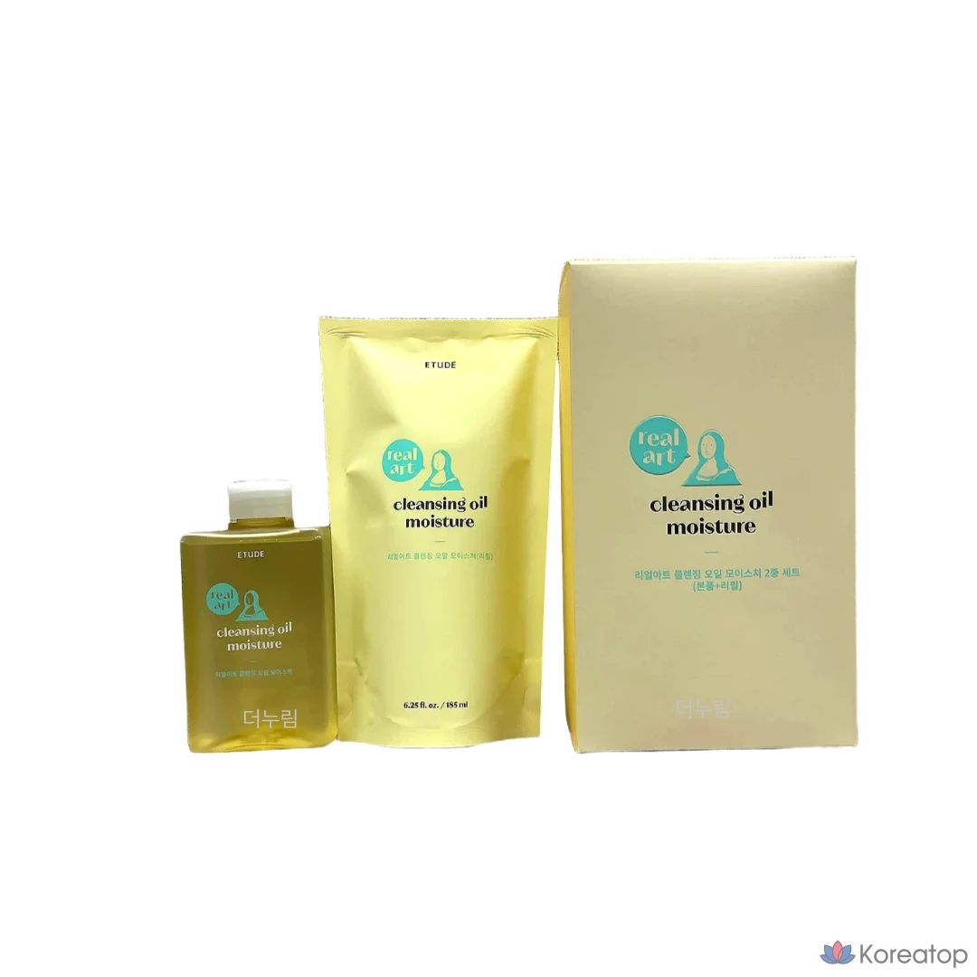 Набор сменных блоков для очищающего масла Etude Real Art Cleansing Oil.